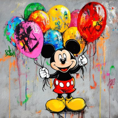 Mickey Mouse met ballonnen 